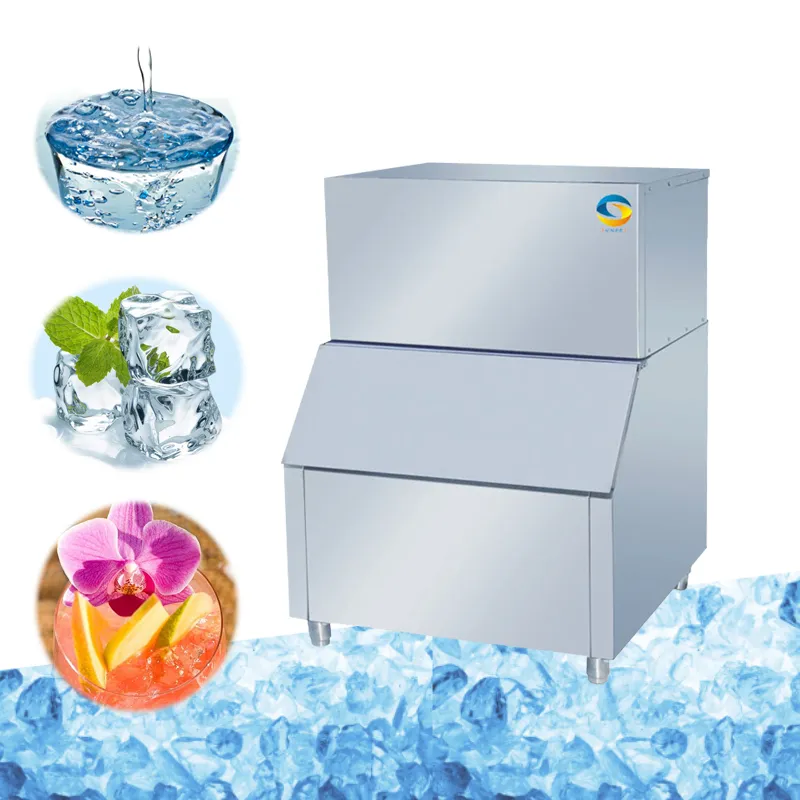 Máquina para fabricar cubitos de hielo de 5 toneladas con sistema de embalaje para bares y tiendas de bebidas