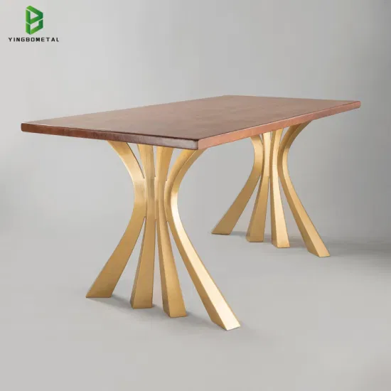 Base de mesa cruzada industrial resistente para tapas de vidrio Base de mesa de mármol