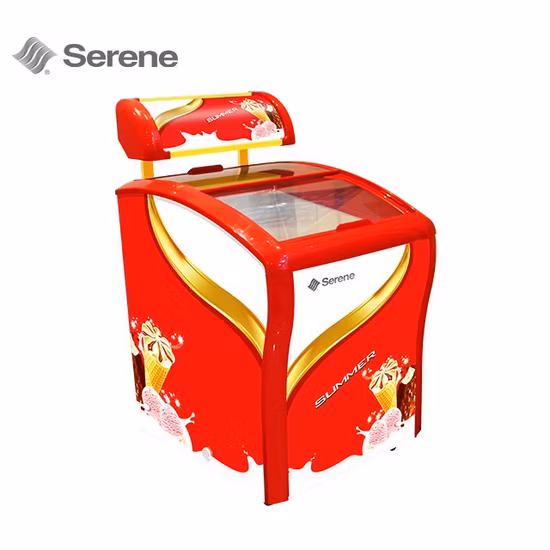 Mini congelador OEM Certificado CE CB Escaparate de helados Congelador horizontal Congelador de exhibición Congelador de helados